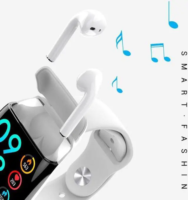 Alt view image 7 of 7 - G36 0.96 inch Color Screen Smart Watch with Bluetooth Headset, Support Call Reminder/Sleep Monitoring/Remote Control Selfie/Blood Oxygen Monitoring/Blood Oxygen Monitoring (White)