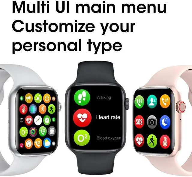 Alt view image 5 of 7 - W37 1.75inch IPS Color Screen Smart Watch IP68 Waterproof,Support Bluetooth Call/Heart Rate Monitoring/Blood Pressure Monitoring/Sleep Monitoring (Black)