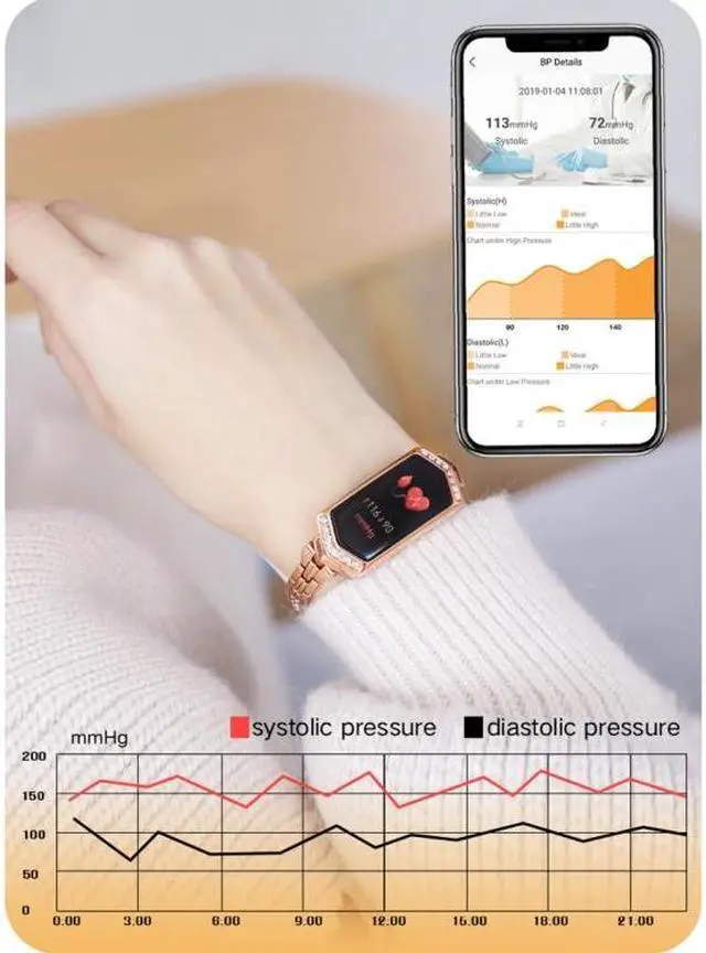 Alt view image 6 of 7 - B78 0.96 inch IPS Color Screen IP67 Waterproof Smart Watch Wristband,Support Message Reminder / Heart Rate Monitor / Blood Oxygen Monitoring / Blood Pressure Monitoring/ Sleeping Monitoring