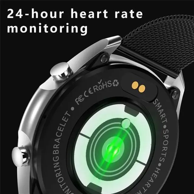 Alt view image 4 of 7 - DW95 1.28 inch Color Screen Smart Watch, IP67 Waterproof,Steel Watchband,Support Bluetooth Call/Heart Rate Monitoring/Blood Pressure Monitoring/Blood Oxygen Monitoring/Sleep Monitoring (Silv