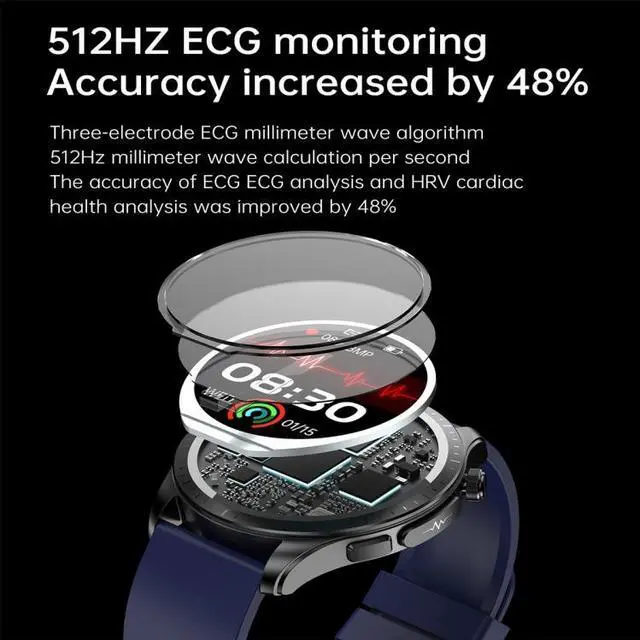 Alt view image 4 of 7 - E420 1.39 inch Color Screen Smart Watch,Silicone Strap,Support Heart Rate Monitoring / Blood Pressure Monitoring (Pink)
