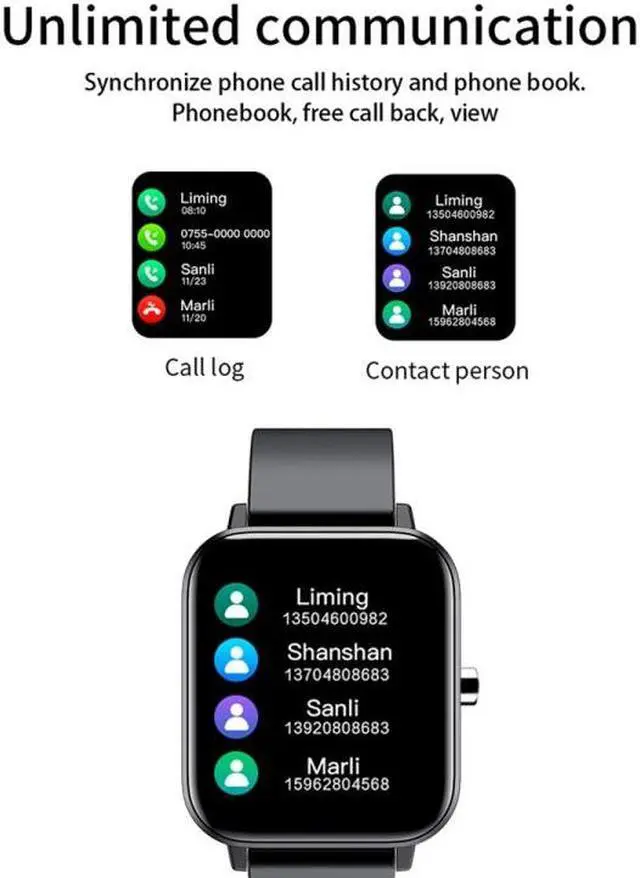 Alt view image 5 of 7 - H10 1.69 inch Screen Bluetooth Call Smart Watch, Support Heart Rate/Blood Pressure/Sleep Monitoring, Color: Gold Net+Silicone Gold Net+Silicone