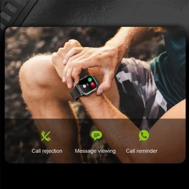 Alt view image 3 of 7 - NX3 1.83 inch Color Screen Smart Watch,Support Heart Rate Monitoring/Blood Pressure Monitoring (Black)