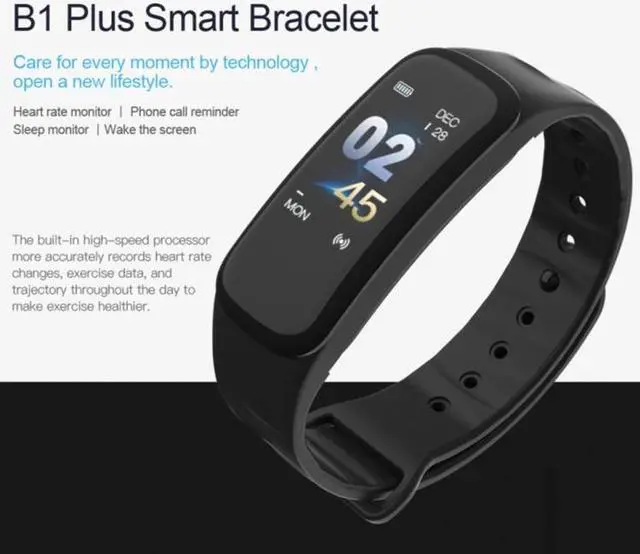 Alt view image 4 of 7 - TLW B1 Plus Fitness Tracker 0.96 inch Color Screen Bluetooth 4.0 Wristband Smart Bracelet, IP67 Waterproof, Support Sports Mode / Heart Rate Monitor / Sleep Monitor / Information Reminder (R