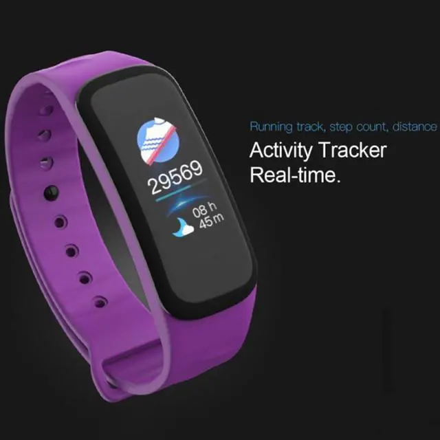 Alt view image 5 of 7 - TLW B1 Plus Fitness Tracker 0.96 inch Color Screen Bluetooth 4.0 Wristband Smart Bracelet, IP67 Waterproof, Support Sports Mode / Heart Rate Monitor / Sleep Monitor / Information Reminder (R