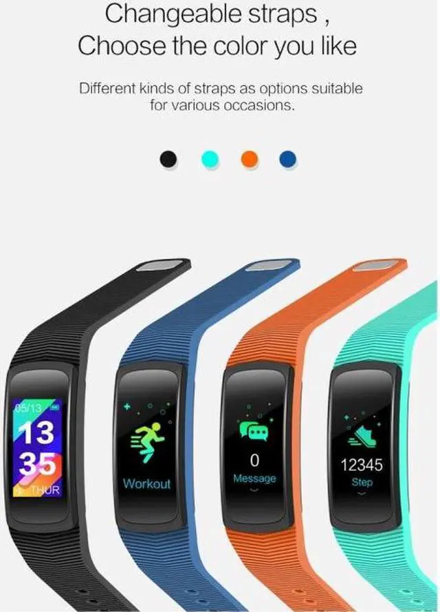 Alt view image 2 of 7 - SMA-B3 Fitness Tracker 0.96 inch Bluetooth Smart Bracelet, IP67 Waterproof, Support Activity Traker / Heart Rate Monitor / Blood Pressure Monitor / Remote Capture (Black)