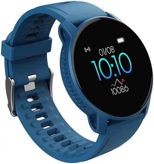Main image of W9 Smart Sport Bracelet, Support Heart Rate Detection & Pedometer & Sedentary Reminder & Sleep Monitoring (Blue) Black