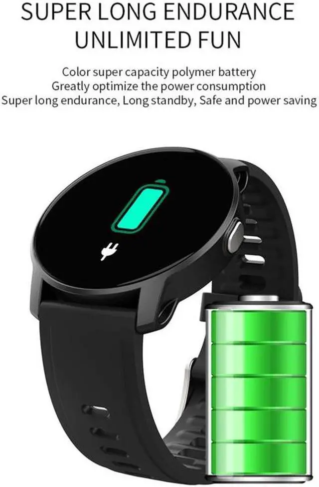 Alt view image 5 of 7 - W9 Smart Sport Bracelet, Support Heart Rate Detection & Pedometer & Sedentary Reminder & Sleep Monitoring (Blue) Black