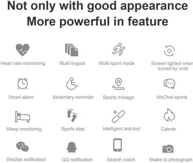 Alt view image 4 of 7 - DK02 1.3 inches IPS Color Screen Smart Bracelet IP67 Waterproof, Support Call Reminder /Heart Rate Monitoring /Sleep Monitoring / Sedentary Reminder (Black)