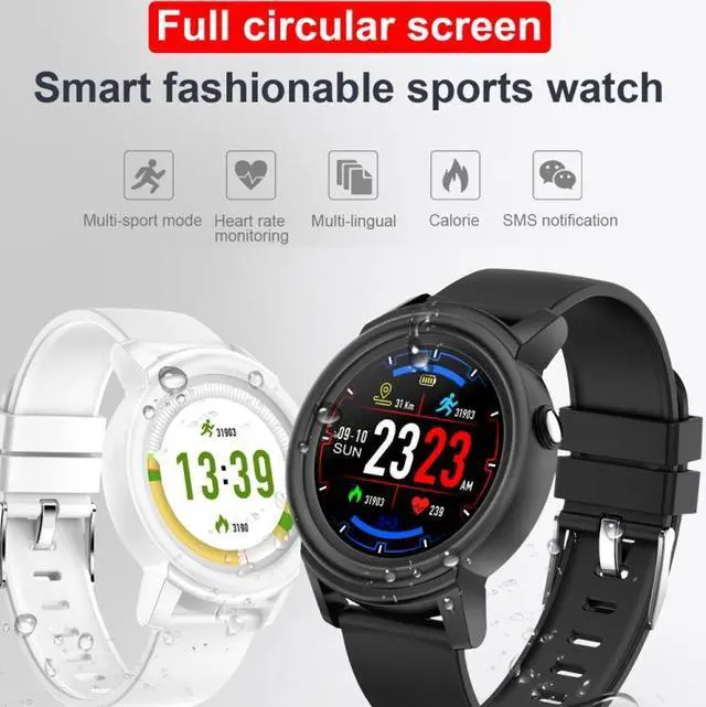Alt view image 3 of 7 - DK02 1.3 inches IPS Color Screen Smart Bracelet IP67 Waterproof, Support Call Reminder /Heart Rate Monitoring /Sleep Monitoring / Sedentary Reminder (Black)