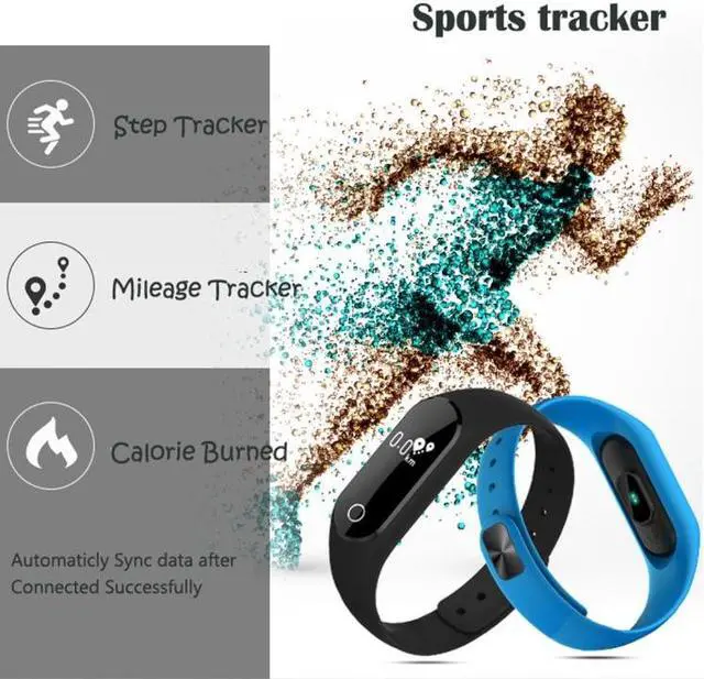 Alt view image 3 of 7 - TLW25 0.42 inch OLED Display Bluetooth Smart Bracelet, IP66 Waterproof, Support Heart Rate Monitor / Pedometer / Calls Remind / Sleep Monitor / Sedentary Reminder / Alarm / Remote Capture, C