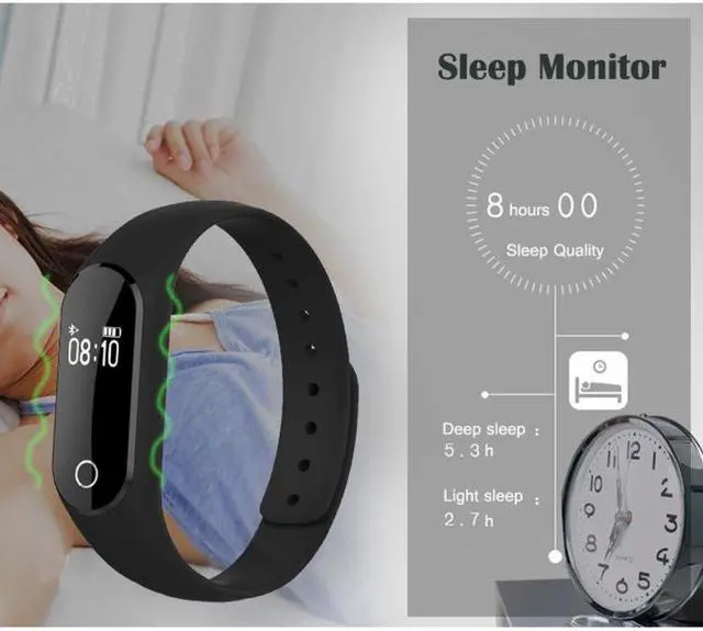 Alt view image 4 of 7 - TLW25 0.42 inch OLED Display Bluetooth Smart Bracelet, IP66 Waterproof, Support Heart Rate Monitor / Pedometer / Calls Remind / Sleep Monitor / Sedentary Reminder / Alarm / Remote Capture, C