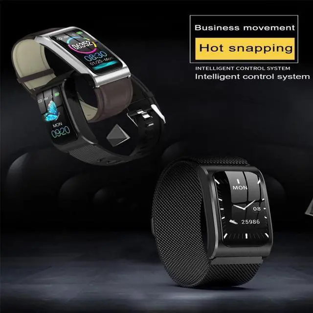 Alt view image 3 of 7 - AK12 1.14 inch IPS Color Screen Smart Watch IP68 Waterproof,Silicone Watchband,Support Call Reminder /Heart Rate Monitoring/Blood Pressure Monitoring/Sleep Monitoring/Predict Menstrual Cycle