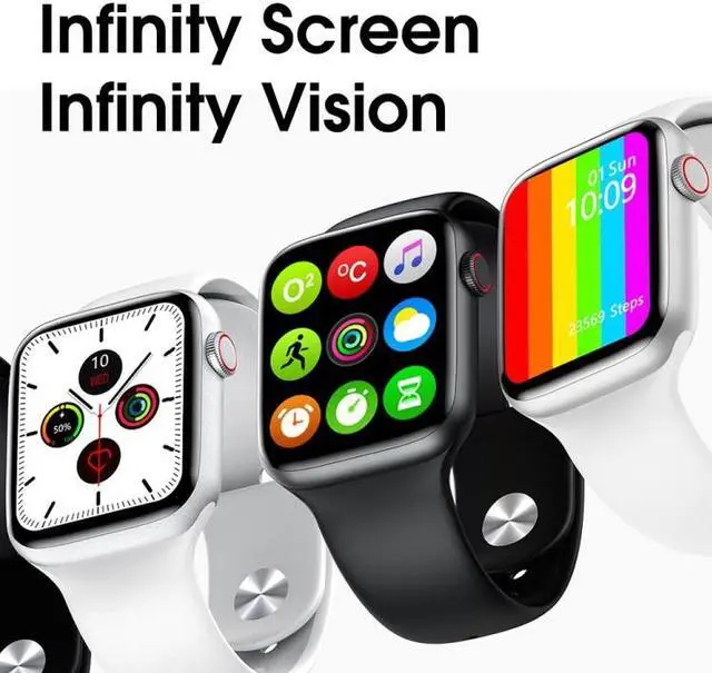 Alt view image 3 of 7 - W46 1.75 inch IPS Color Screen IP68 Waterproof Smart Watch, Support Sleep Monitor / Heart Rate Monitor / Blood Pressure Monitoring W46 (Silver)