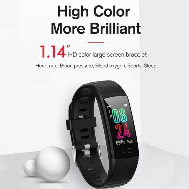 Alt view image 3 of 7 - Y10 0.96 inch TFT Color Screen Smart Bracelet, Support Call Reminder/ Heart Rate Monitoring /Blood Pressure Monitoring/ Sleep Monitoring/Blood Oxygen Monitoring (Red)
