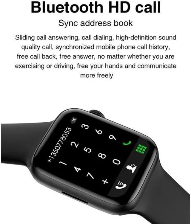 Alt view image 4 of 7 - DT200 1.72 inch Color Screen Smart Watch, IP67 Waterproof,Support Temperature Monitoring/Heart Rate Monitoring/Blood Pressure Monitoring/Blood Oxygen Monitoring/Sleep Monitoring (White)