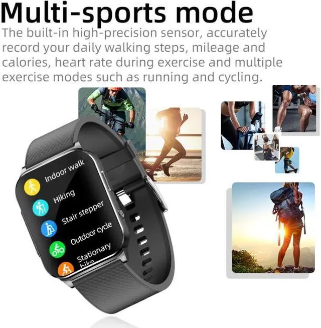 Alt view image 4 of 7 - EP03 1.83 inch Color Screen Smart Watch,Support Heart Rate Monitoring / Blood Pressure Monitoring (Silver)