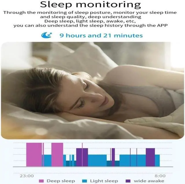 Alt view image 5 of 7 - Y10 1.54inch Color Screen Smart Watch IP68 Waterproof,Support Heart Rate Monitoring/Blood Pressure Monitoring/Blood Oxygen Monitoring/Sleep Monitoring (Black)