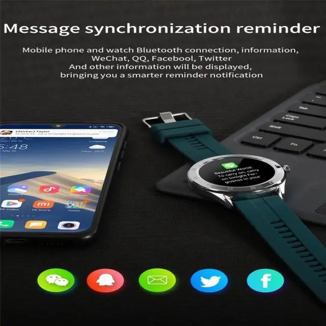 Alt view image 3 of 7 - Y10 1.54inch Color Screen Smart Watch IP68 Waterproof,Support Heart Rate Monitoring/Blood Pressure Monitoring/Blood Oxygen Monitoring/Sleep Monitoring (Black)