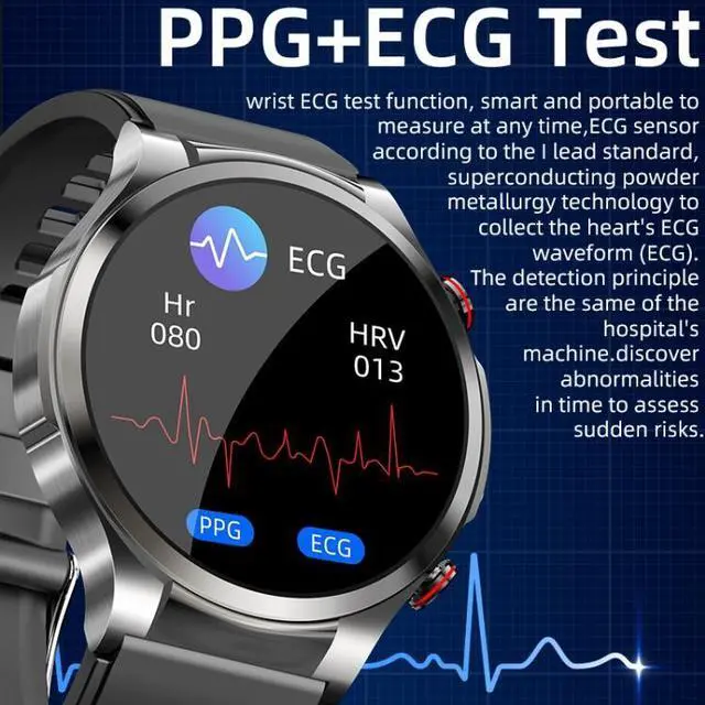 Alt view image 4 of 7 - W11 1.32 inch Color Screen Smart Watch,Support Heart Rate Monitoring / Blood Pressure Monitoring (Black)