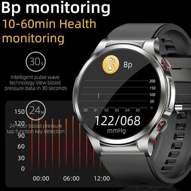 Alt view image 6 of 7 - W11 1.32 inch Color Screen Smart Watch,Support Heart Rate Monitoring / Blood Pressure Monitoring (Black)