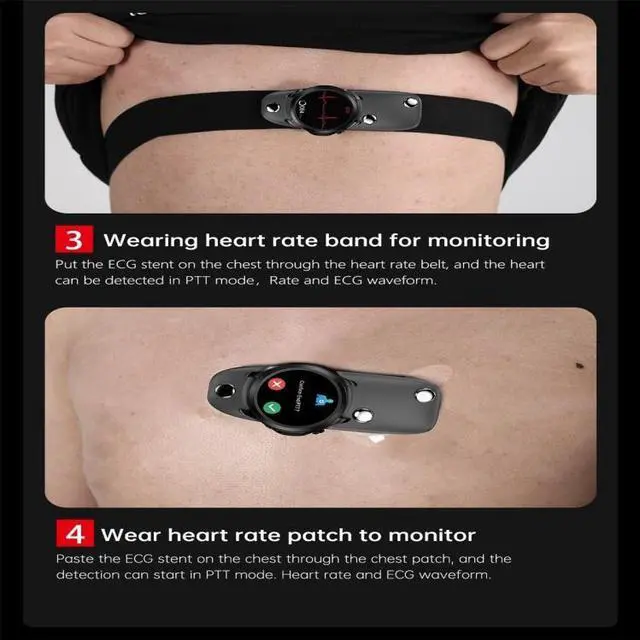 Alt view image 4 of 7 - E420 1.39 inch Color Screen Smart Watch,Steel Strap,Support Heart Rate Monitoring / Blood Pressure Monitoring (Black)