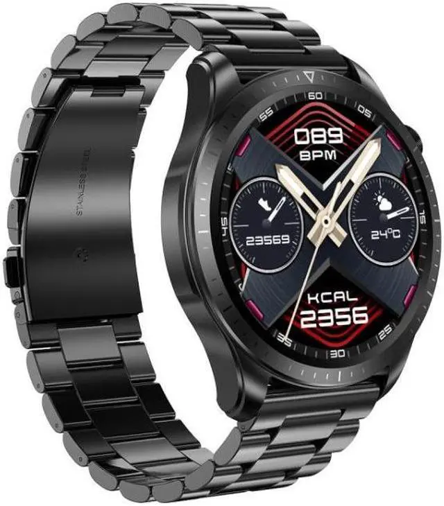 Alt view image 7 of 7 - E420 1.39 inch Color Screen Smart Watch,Steel Strap,Support Heart Rate Monitoring / Blood Pressure Monitoring (Black)