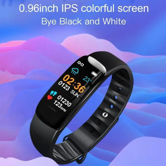 Alt view image 3 of 7 - DOMIN0 C1S 0.96 inches IPS Color Screen Smart Bracelet IP67 Waterproof, Support Call Reminder /Heart Rate Monitoring /Blood Pressure Monitoring /Sleep Monitoring /Sedentary Reminder / Remote