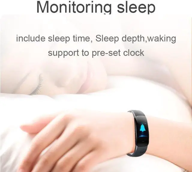 Alt view image 7 of 7 - DOMIN0 C1S 0.96 inches IPS Color Screen Smart Bracelet IP67 Waterproof, Support Call Reminder /Heart Rate Monitoring /Blood Pressure Monitoring /Sleep Monitoring /Sedentary Reminder / Remote