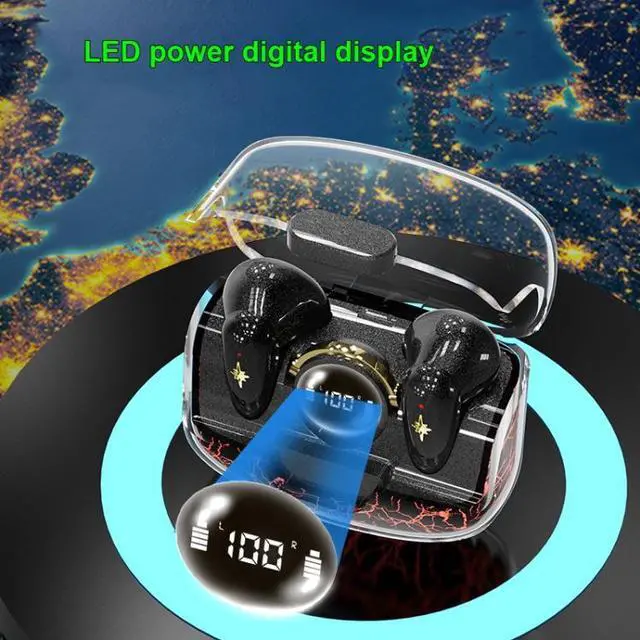 Alt view image 3 of 7 - TWS Wireless Bluetooth Headset In-ear Space Capsule Gaming Headset Space Capsule White (Transparent White)