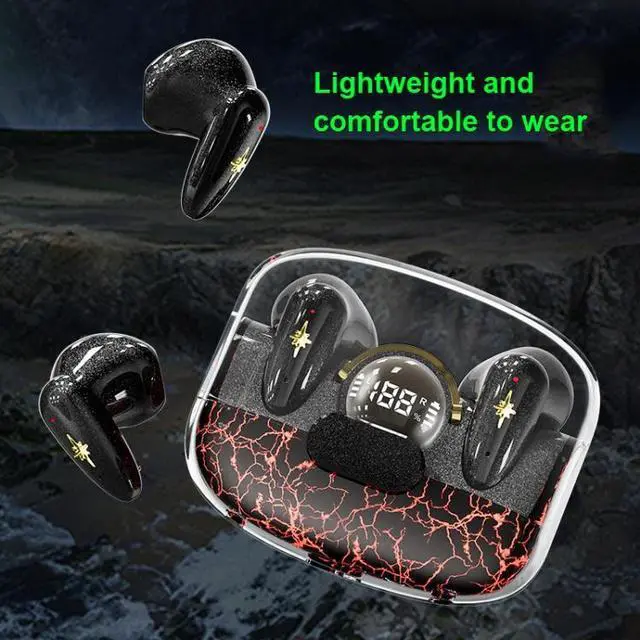 Alt view image 4 of 7 - TWS Wireless Bluetooth Headset In-ear Space Capsule Gaming Headset Space Capsule White (Transparent White)