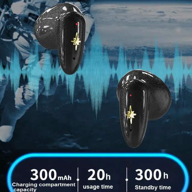 Alt view image 6 of 7 - TWS Wireless Bluetooth Headset In-ear Space Capsule Gaming Headset Space Capsule White (Transparent White)