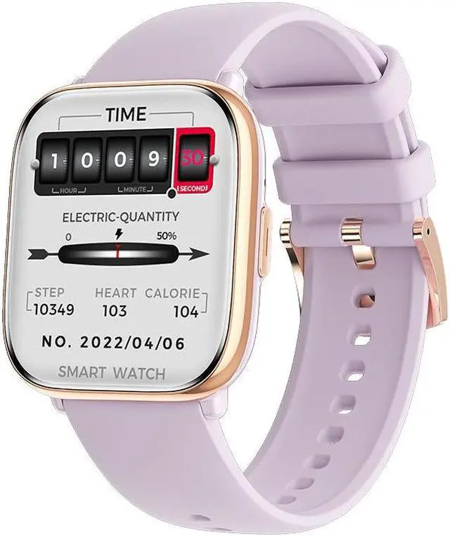 Alt view image 3 of 7 - Hd12 Full Screen Bluetooth Calling Smart Watch Blood Pressure Heart Rate Blood Oxygen Multi Sport Smart Watch (Pink)