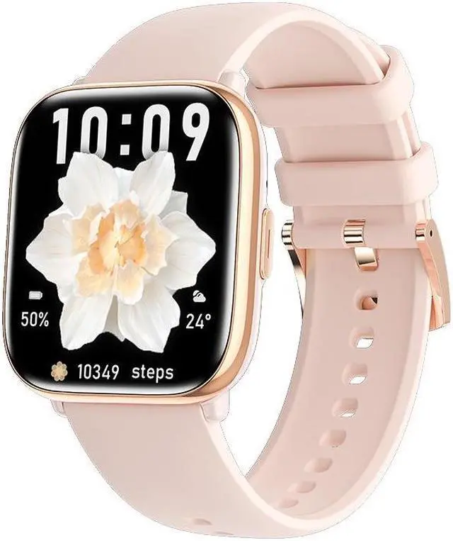 Alt view image 2 of 7 - Hd12 Full Screen Bluetooth Calling Smart Watch Blood Pressure Heart Rate Blood Oxygen Multi Sport Smart Watch (Pink)