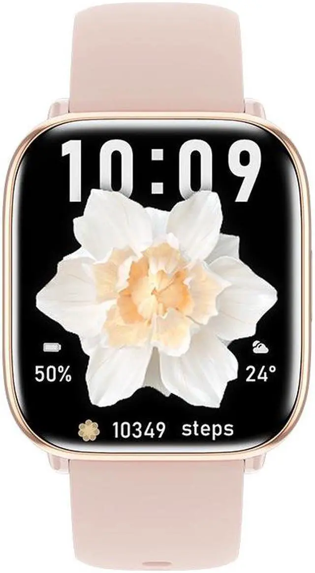 Alt view image 5 of 7 - Hd12 Full Screen Bluetooth Calling Smart Watch Blood Pressure Heart Rate Blood Oxygen Multi Sport Smart Watch (Pink)