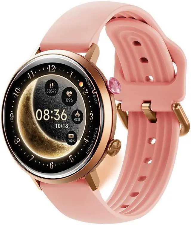 Alt view image 5 of 6 - W2 Women's Smart Watch 1.32 Inch Amoled Screen Women's Health 5Atm Waterproof Smart Watch (Pink)