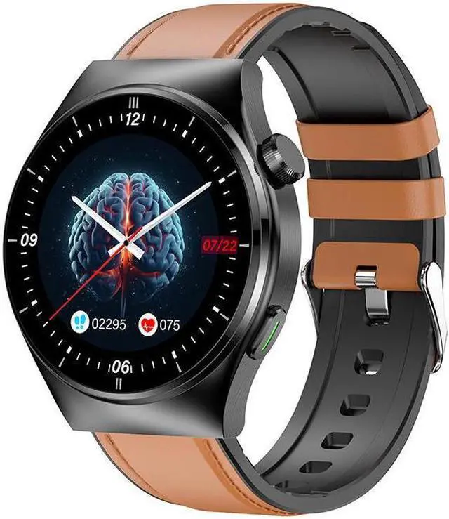 Alt view image 6 of 7 - F320 Laser Physiotherapy Bluetooth Call Uric Acid Blood Lipid Noninvasive Blood Glucose Measurement Heart Rate Body Temperature Smart Watch (Red)