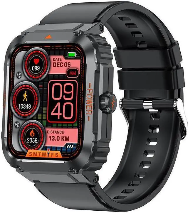 Alt view image 6 of 7 - Et550 Bluetooth Calling Smart Watch Outdoor Three-Proof Sports Ecg Blood Glucose Heart Rate Body Temperature Monitoring (Red)