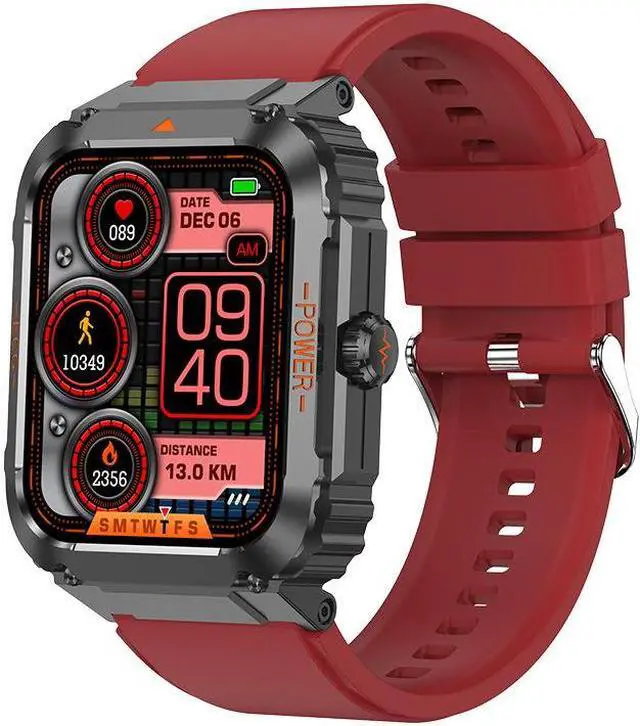 Main image of Et550 Bluetooth Calling Smart Watch Outdoor Three-Proof Sports Ecg Blood Glucose Heart Rate Body Temperature Monitoring (Red)