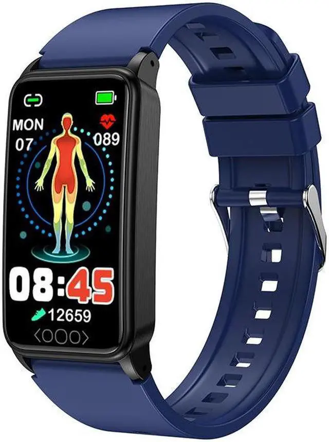 Alt view image 4 of 6 - Tk71pro Blood Sugar Body Temperature Smart Bracelet Uric Acid Blood Lipid Heart Rate Blood Pressure More Than Smart Sport Bracelet (Pink)