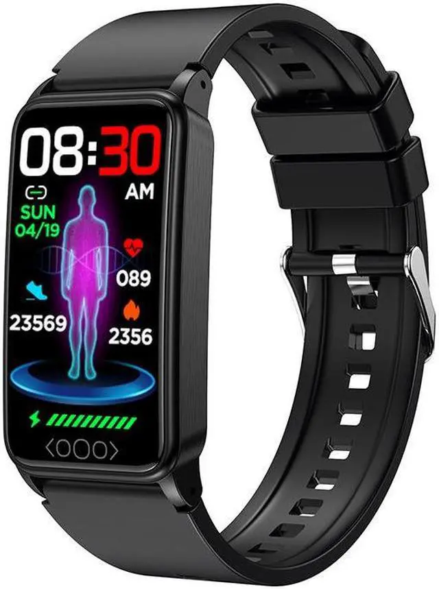 Alt view image 6 of 6 - Tk71pro Blood Sugar Body Temperature Smart Bracelet Uric Acid Blood Lipid Heart Rate Blood Pressure More Than Smart Sport Bracelet (Pink)