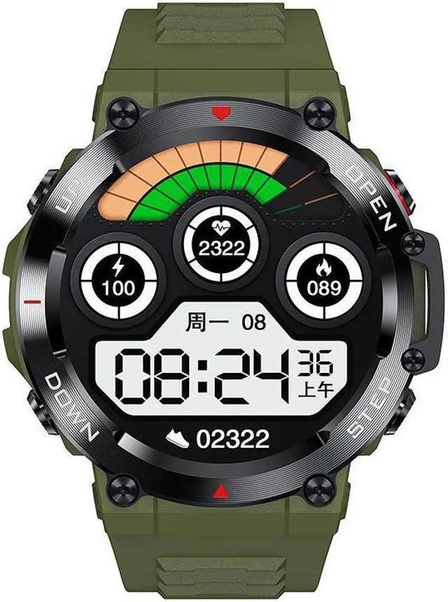 Alt view image 4 of 7 - Ak45 Smart Call Bracelet 1.32 Inch Ips Full Circle Full Angle Heart Rate Blood Pressure Monitoring Bluetooth Call Watch (Black)