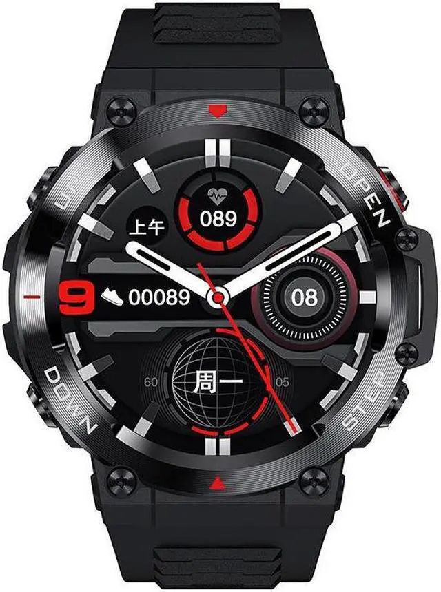 Alt view image 5 of 7 - Ak45 Smart Call Bracelet 1.32 Inch Ips Full Circle Full Angle Heart Rate Blood Pressure Monitoring Bluetooth Call Watch (Black)