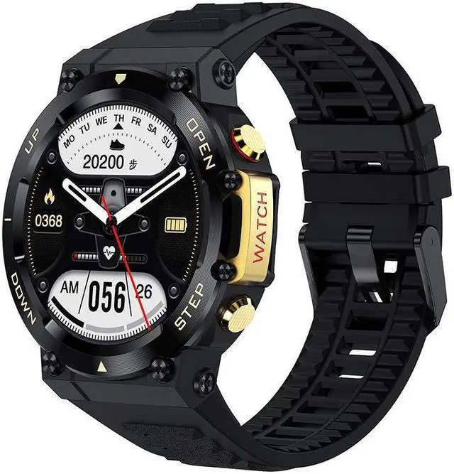 Alt view image 7 of 7 - Ak45 Smart Call Bracelet 1.32 Inch Ips Full Circle Full Angle Heart Rate Blood Pressure Monitoring Bluetooth Call Watch (Black)