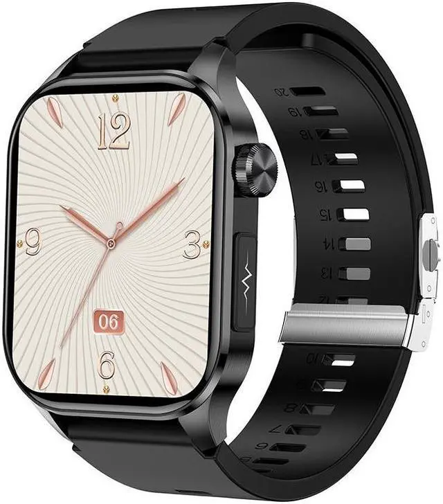 Main image of Et580 Bluetooth Calling Ecg Smart Watch Blood Glucose Heart Rate Body Temperature Monitoring Multi-Sport Smart Watch (Butterfly Clasp)