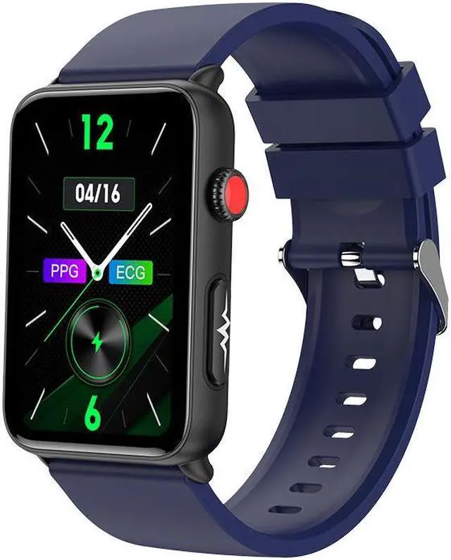 Alt view image 5 of 7 - Et620 Bluetooth Talking Smartwatch Ecg Ecg Cardio Blood Glucose Body Temperature Heart Rate Health Monitoring Multi Sport (Black Leather)