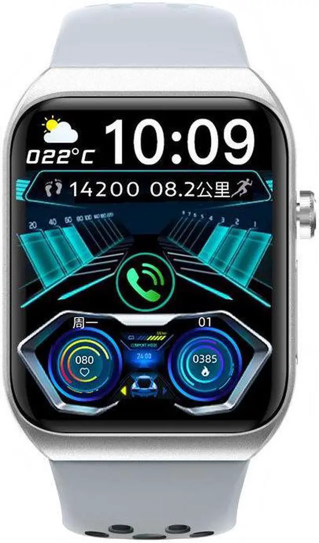 Alt view image 5 of 6 - Bk01 Bluetooth Calling Ecg Uric Acid Blood Lipid Blood Glucose Heart Rate Body Temperature Monitoring Multi-Sport Smart Watch (Black)