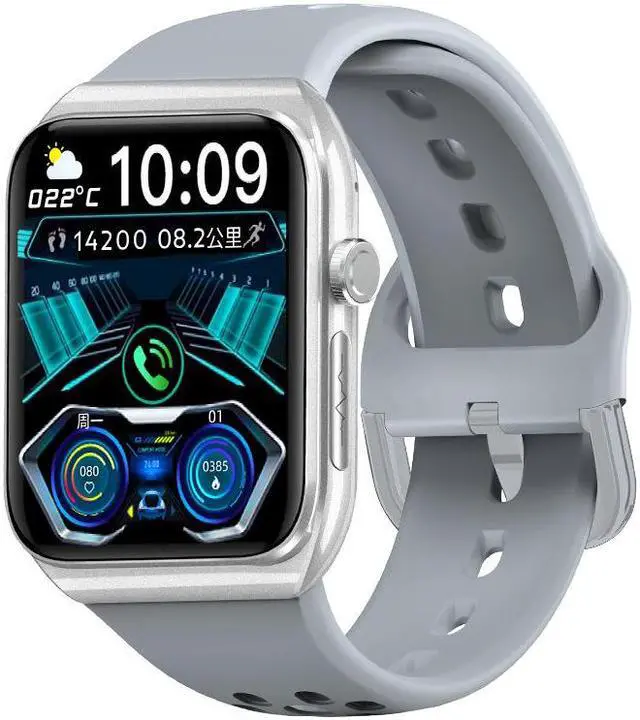 Alt view image 6 of 6 - Bk01 Bluetooth Calling Ecg Uric Acid Blood Lipid Blood Glucose Heart Rate Body Temperature Monitoring Multi-Sport Smart Watch (Black)