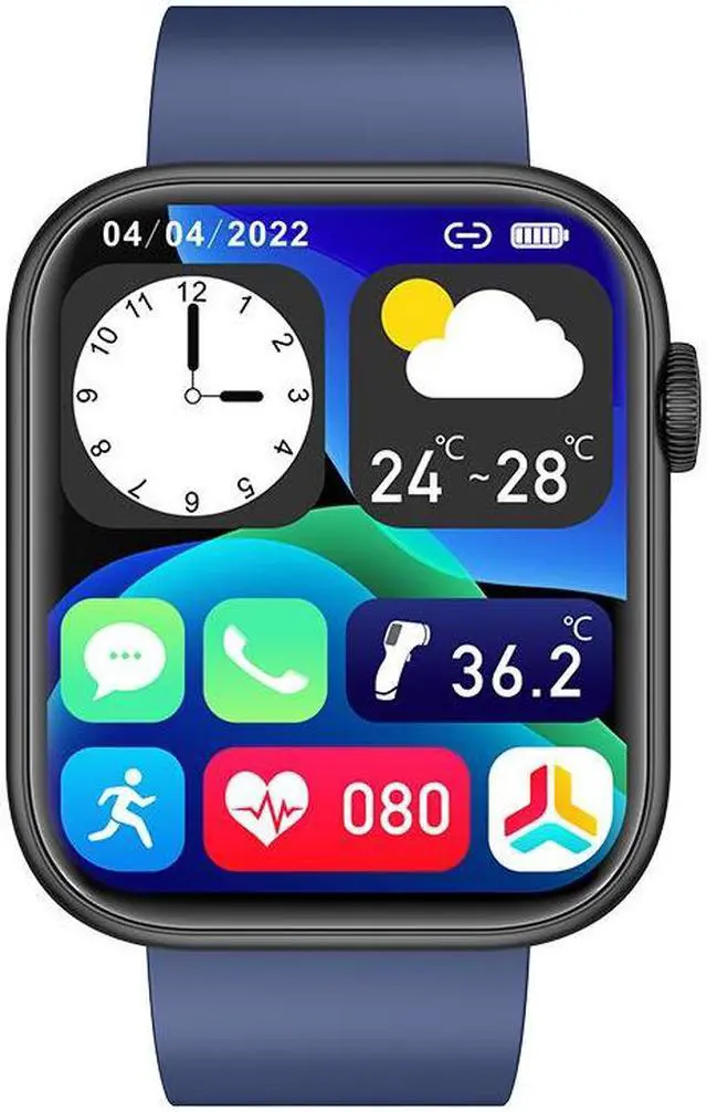 Alt view image 5 of 7 - Qx7 Bluetooth Calling Smart Watch Body Temperature Heart Rate Blood Oxygen Monitoring Voice Assistant Sport Smart Watch (Pink)