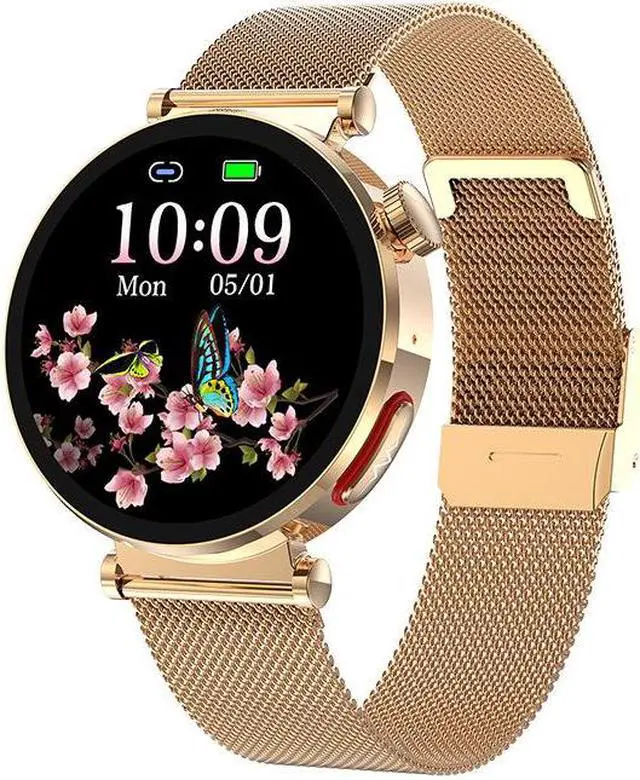 Main image of Et490 Women's Ecg Smart Watch Bluetooth Calling 1.27-Inch Blood Lipid Uric Acid Multi-Sports Smart (Gold Steel)